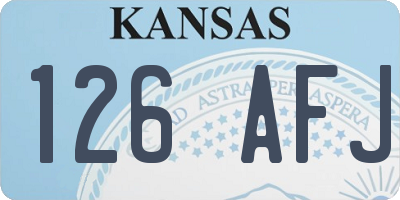 KS license plate 126AFJ