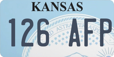 KS license plate 126AFP