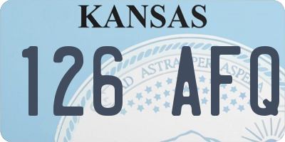 KS license plate 126AFQ