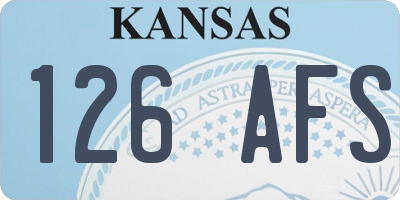 KS license plate 126AFS