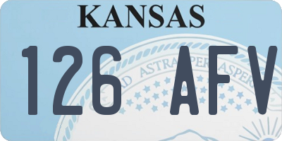KS license plate 126AFV