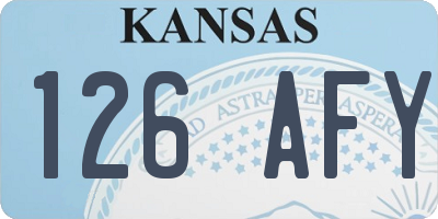 KS license plate 126AFY