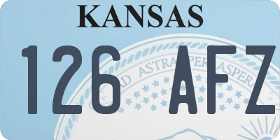 KS license plate 126AFZ