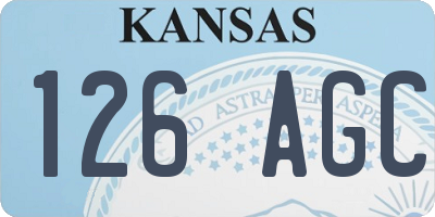 KS license plate 126AGC