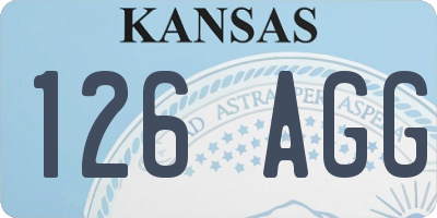 KS license plate 126AGG