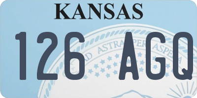 KS license plate 126AGQ
