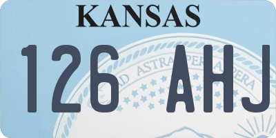 KS license plate 126AHJ