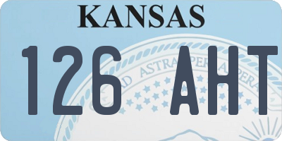 KS license plate 126AHT