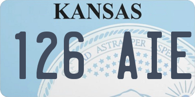 KS license plate 126AIE
