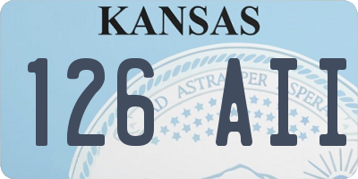 KS license plate 126AII