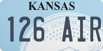 KS license plate 126AIR