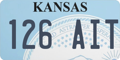 KS license plate 126AIT