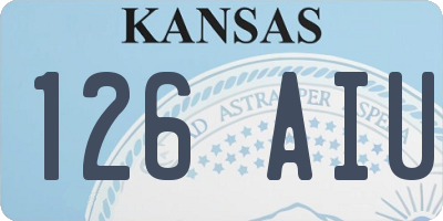 KS license plate 126AIU