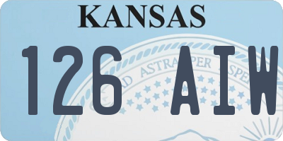 KS license plate 126AIW