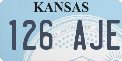KS license plate 126AJE