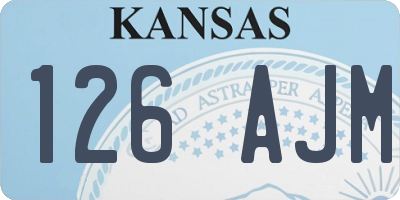 KS license plate 126AJM