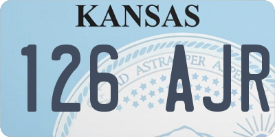 KS license plate 126AJR