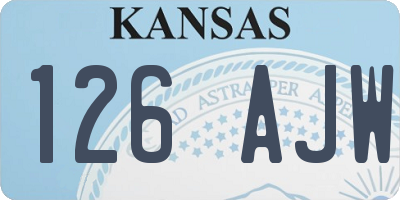 KS license plate 126AJW