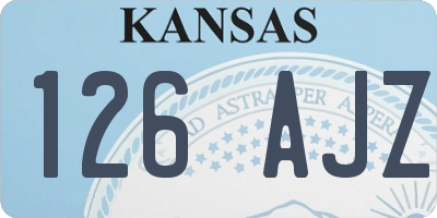 KS license plate 126AJZ