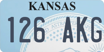 KS license plate 126AKG