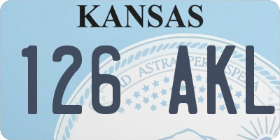 KS license plate 126AKL