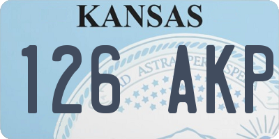 KS license plate 126AKP