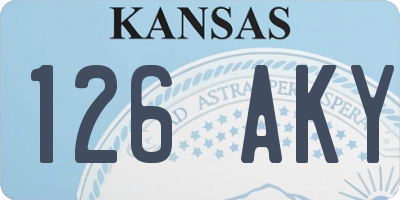KS license plate 126AKY