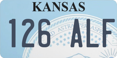 KS license plate 126ALF