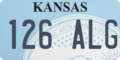 KS license plate 126ALG