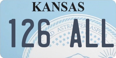KS license plate 126ALL