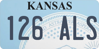 KS license plate 126ALS