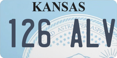 KS license plate 126ALV