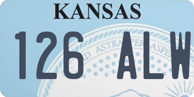 KS license plate 126ALW