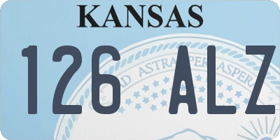 KS license plate 126ALZ