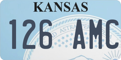 KS license plate 126AMC