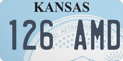 KS license plate 126AMD