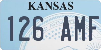 KS license plate 126AMF