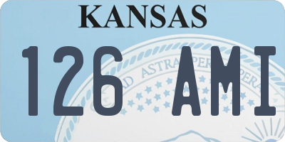 KS license plate 126AMI