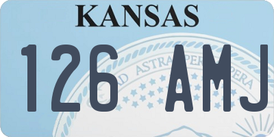 KS license plate 126AMJ