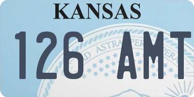 KS license plate 126AMT