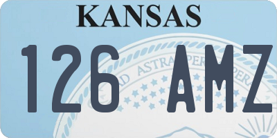 KS license plate 126AMZ