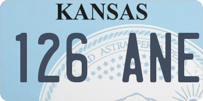 KS license plate 126ANE