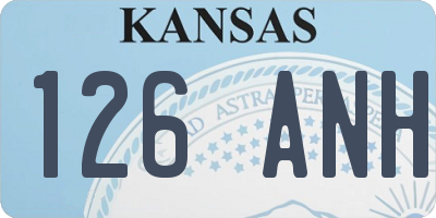 KS license plate 126ANH
