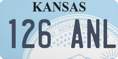 KS license plate 126ANL