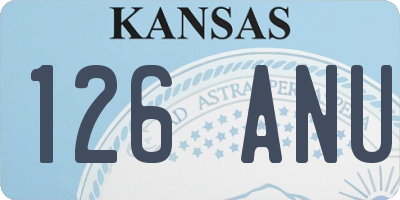KS license plate 126ANU