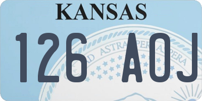 KS license plate 126AOJ