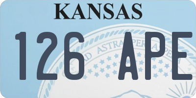 KS license plate 126APE