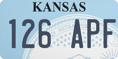 KS license plate 126APF