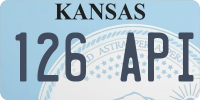 KS license plate 126API