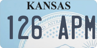 KS license plate 126APM